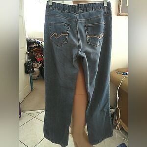 VINTAGE NRJ Classic Blue STRAIGHT Jeans W/ POCKET DESIGN SZ.4 AUTHENTIC